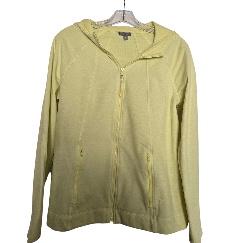 Talbots Soft Yellow Comfort Plush Zip-Up Jacket